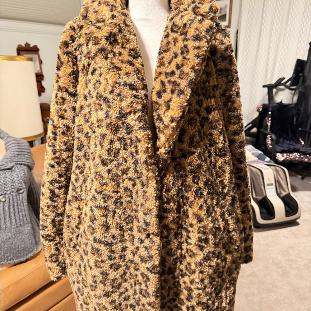 Noisy May Brown and Black Teddy Coat